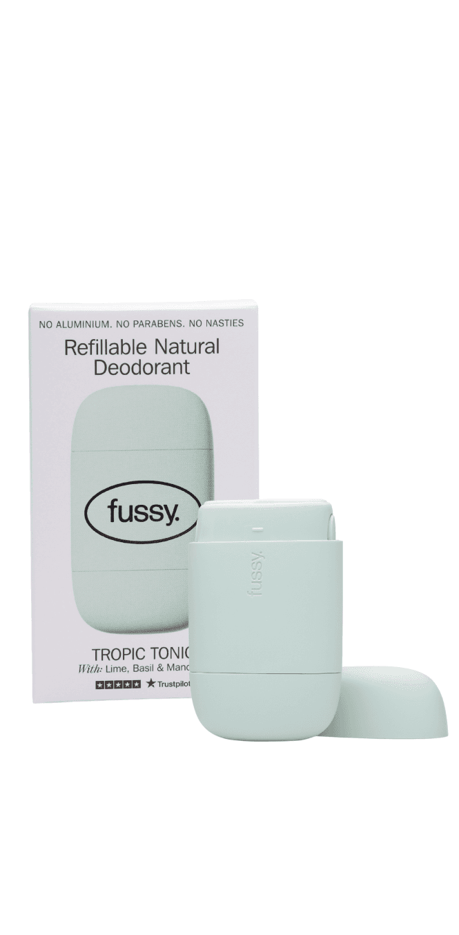 Fussy Tropic Tonic Refillable Natural Deodorant, Starter Pack, 40g - NEW RRP £12.99