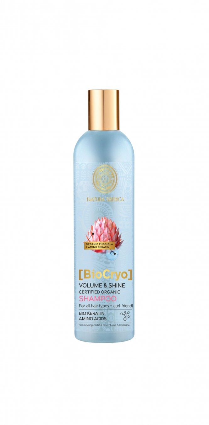 Natura Siberica BioCryo Volume & Shine Certified Organic Shampoo. For all hair types + curl friendly. (400 ml) - RRP £7.50