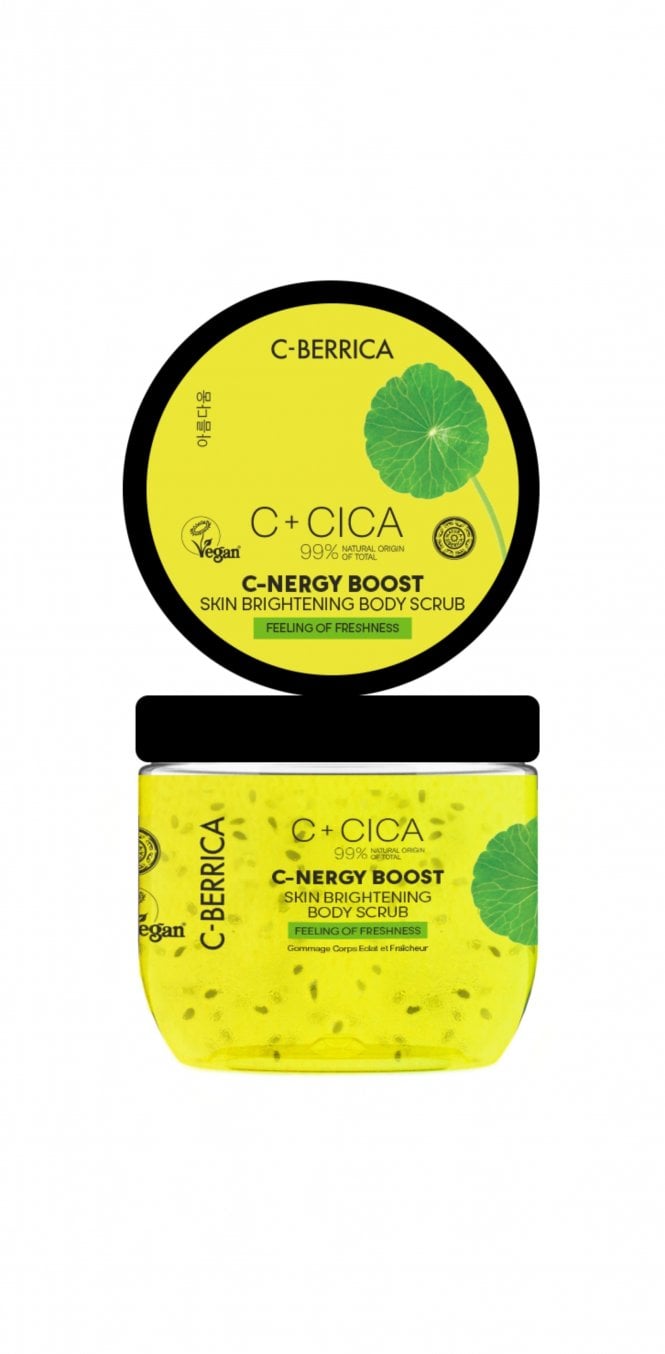 Natura Siberica C+CICA C-BERRICA C-ENERGY BOOST SKIN BRIGHTENING BODY SCRUB - feeling of freshness. 200ml - RRP £6.99