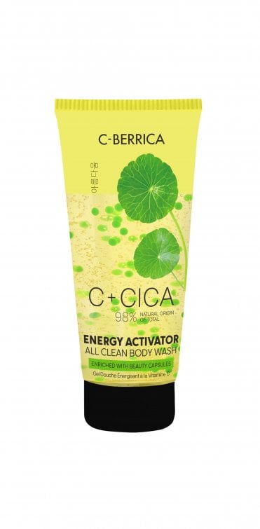 C+CICA C-BERRICA ENERGY ACTIVATOR ALL CLEAN BODY WASH - enriched with beauty capsules. 200ml - RRP £5.99