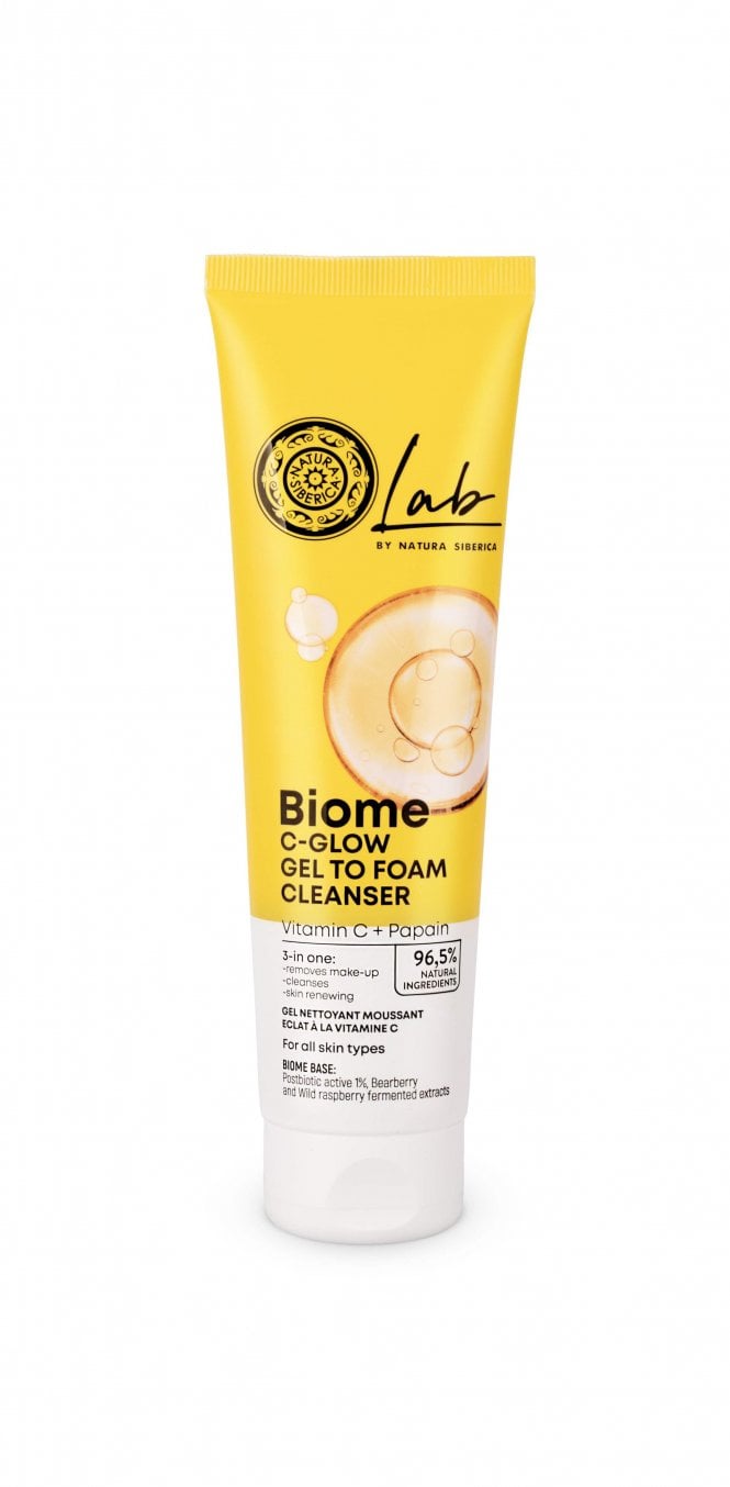 Natura Siberica Lab by NS. Biome. C-Glow Gel To Foam Face Cleanser, 140 ml - RRP £12