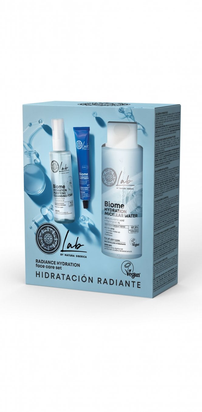 Natura Siberica Lab by NS Biome Hydration & Glow Face Care Set (400ml/200ml/50ml) - RRP £25.99