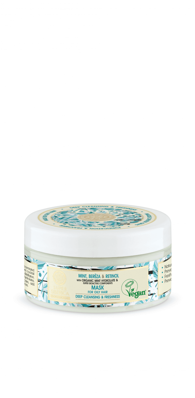 Natura Siberica Super Siberica Mint Bereza & Retinol Mask for oily hair (300ml) - RRP £9.49