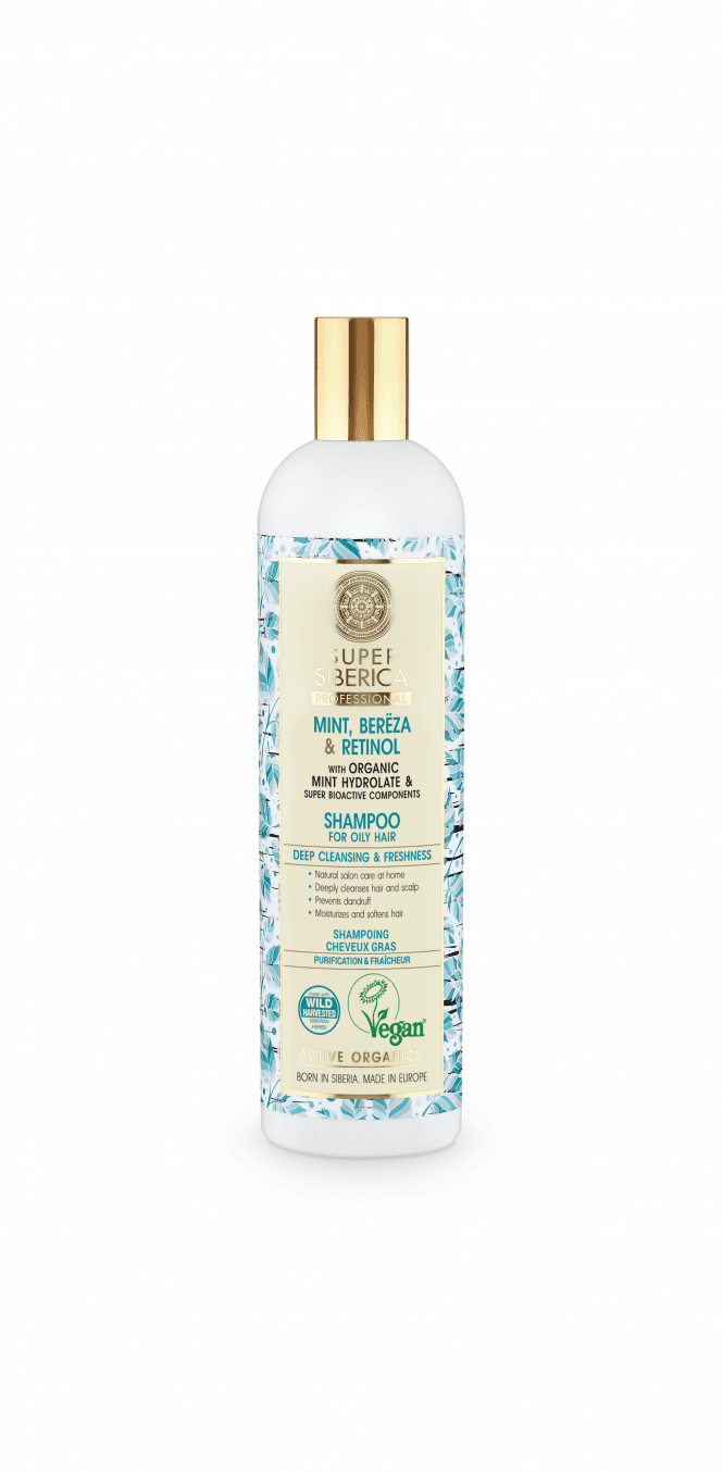 Natura Siberica Super Siberica Mint Bereza & Retinol Shampoo for oily hair (400ml) - RRP £8.49