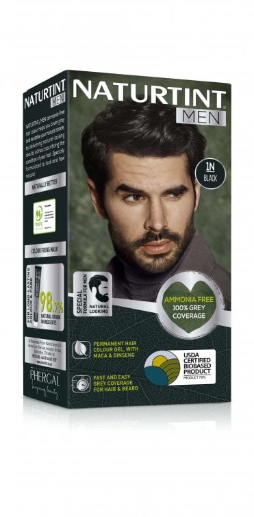 Naturtint Men Permanent Hair Colour Gel 1N Black (170ml) - RRP £11.99