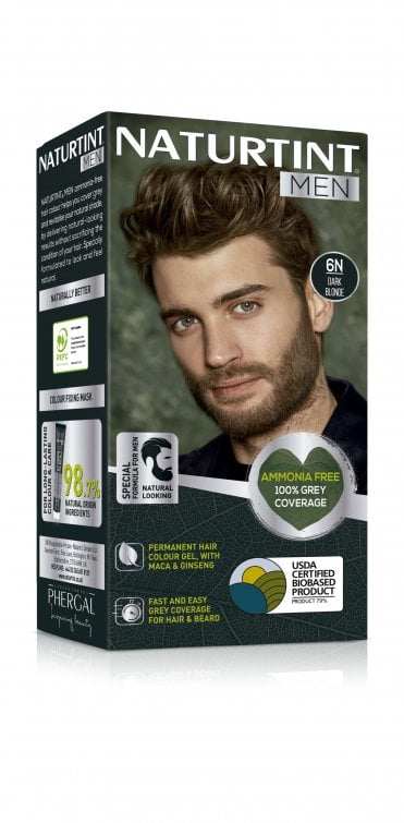 Naturtint Men Permanent Hair Colour Gel 6N Dark Blonde (170ml) - RRP £11.99