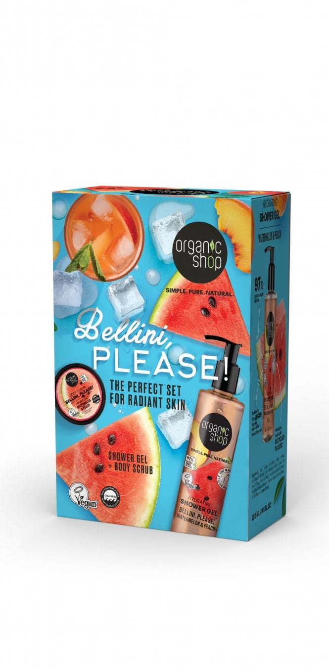 Organic Shop Bellini, please! Hydro Recipe Sweet & Juicy Body Care Duo (280ml+100ml) - RRP £8.99