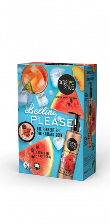 Organic Shop Bellini, please! Hydro Recipe Sweet & Juicy Body Care Duo (280ml+100ml) - RRP £8.99