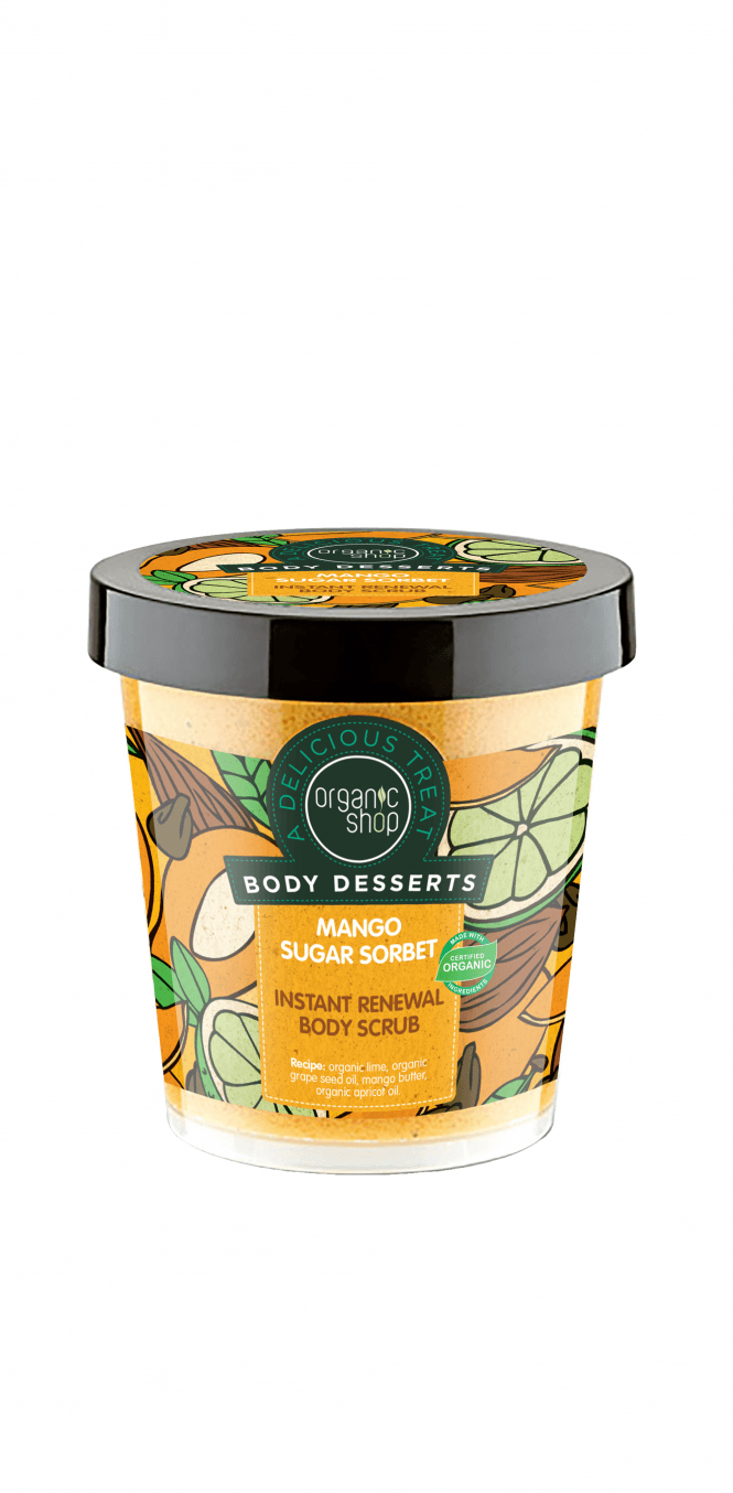 Organic Shop Body Desserts Mango Sugar Sorbet Instant Renewal Body Scrub (450ml) - RRP £8.99