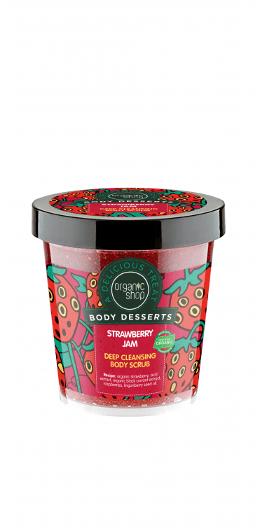 Organic Shop Body Desserts Strawberry Jam Deep Cleansing Body Scrub (450ml) - RRP £8.99