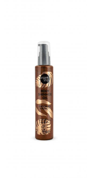 Organic Shop Body Shimmer Oil. Chocolate & Mango (100ml) - RRP £10.99