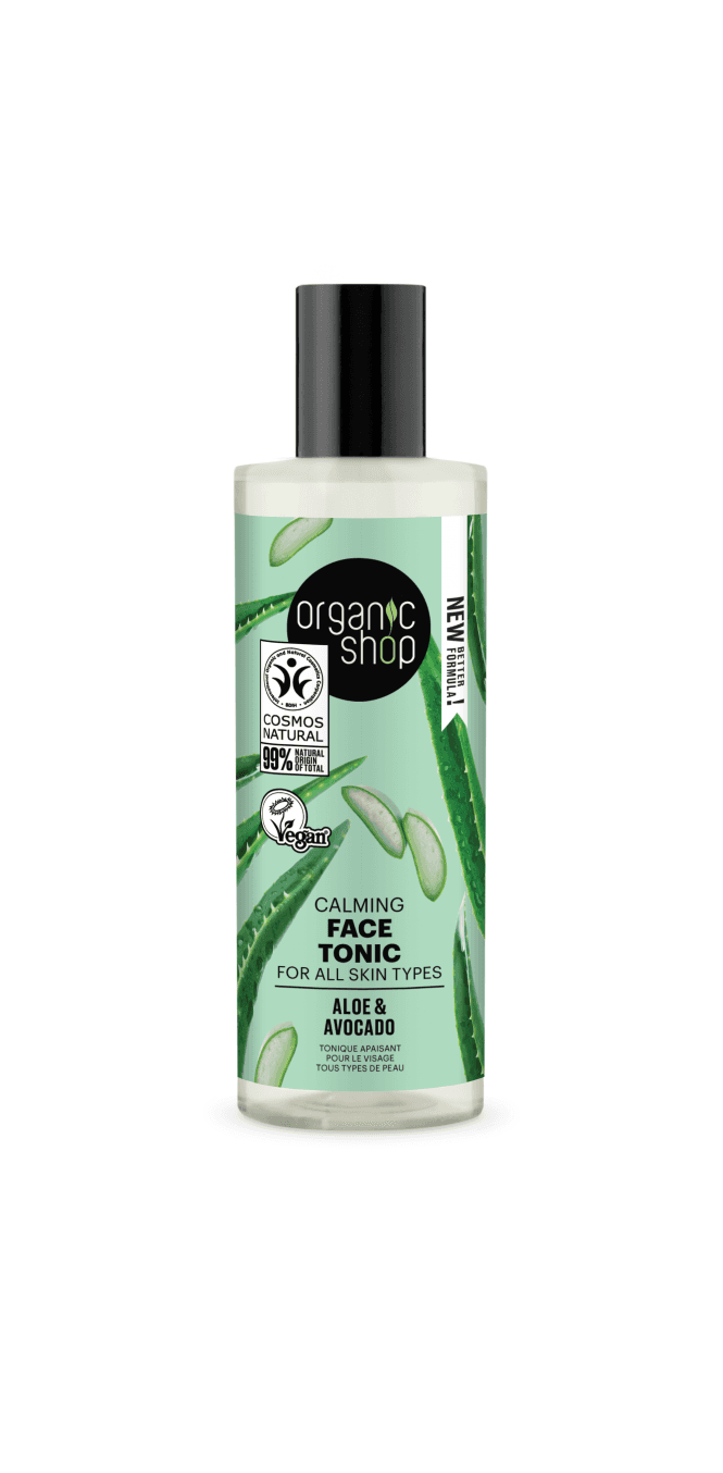 Organic Shop Calming Face Tonic for all skin types Aloe and Avocado (150ml) - RRP £5.49
