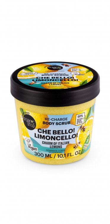 Organic Shop Che Bello! Limoncello! Re-Charge Body Scrub. Charm of Italian lemons (300ml) - RRP £5.99