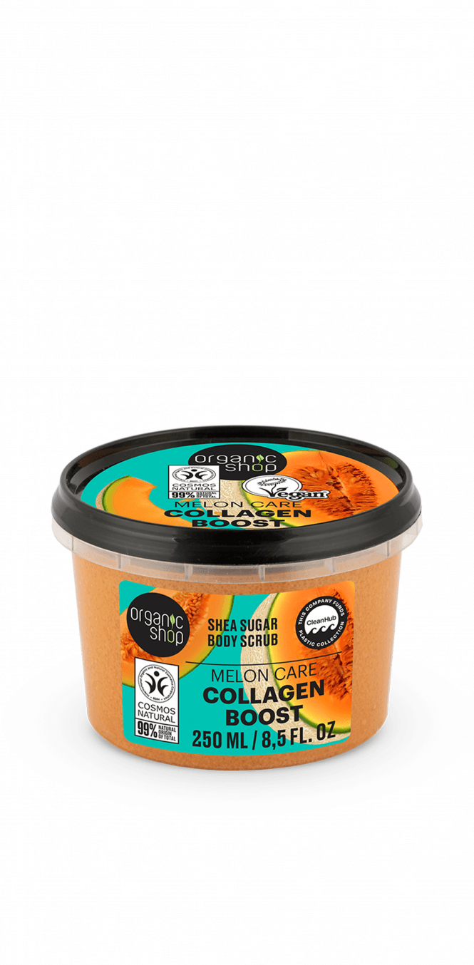 Organic Shop Collagen Boost Shea Sugar Body Scrub. Melon Care (200ml) - RRP £5.49