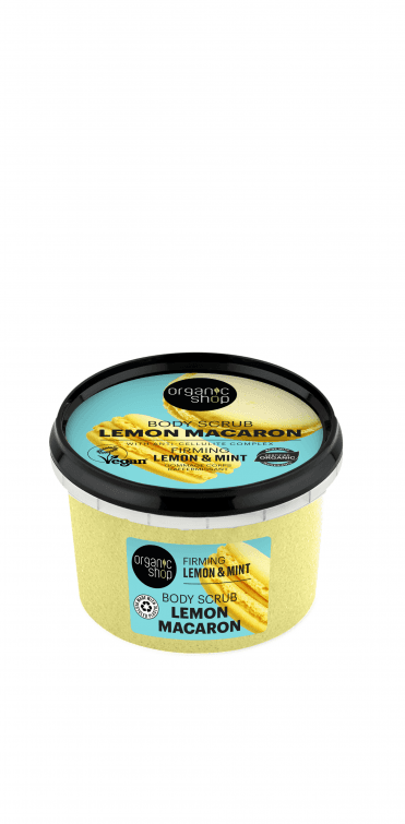 Organic Shop Firming Lemon Macaron Body Scrub Lemon and Mint (250ml) - RRP £5.49