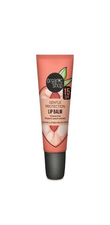 Organic Shop Gentle Protection Vitamin Booster Lip Balm SPF 15 with Vitamin E and Peach extracts (10ml) - RRP £4.99