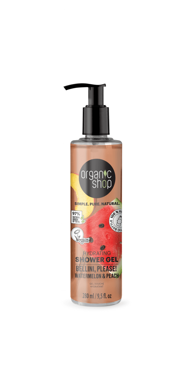 Organic Shop Hydrating Shower Gel Bellini, Please! Watermelon & Peach (280ml) - RRP £4.49