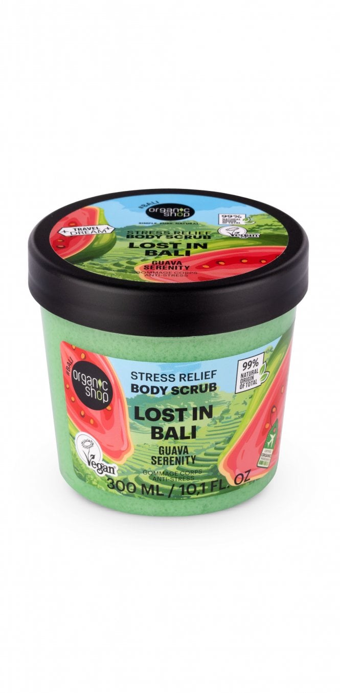 Organic Shop Lost in Bali Stress Relief Body Scrub. Guava Serenity (300ml) - RRP £5.99