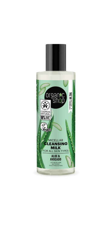 Organic Shop Micellar Cleansing Milk for all skin types Aloe and Avocado (150ml) - RRP £5.49