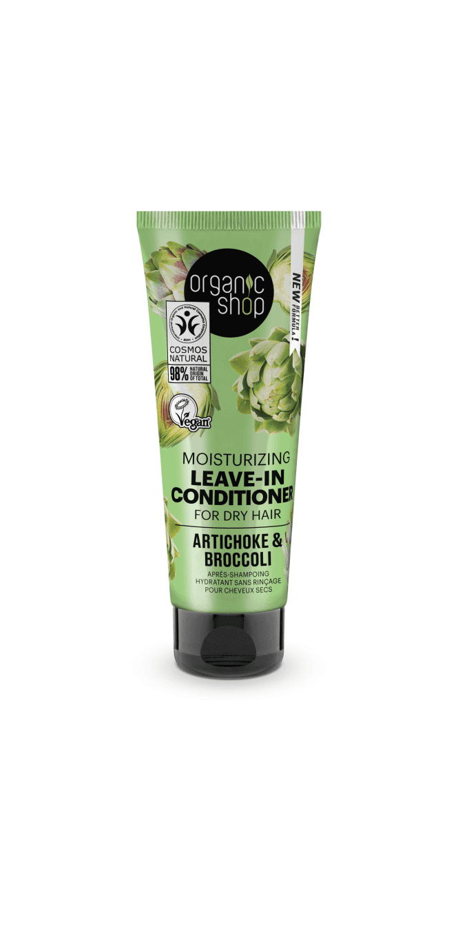 Organic Shop Moisturizing Leave-In Conditioner for Dry Hair Artichoke and Broccoli (75ml) - RRP £4.99