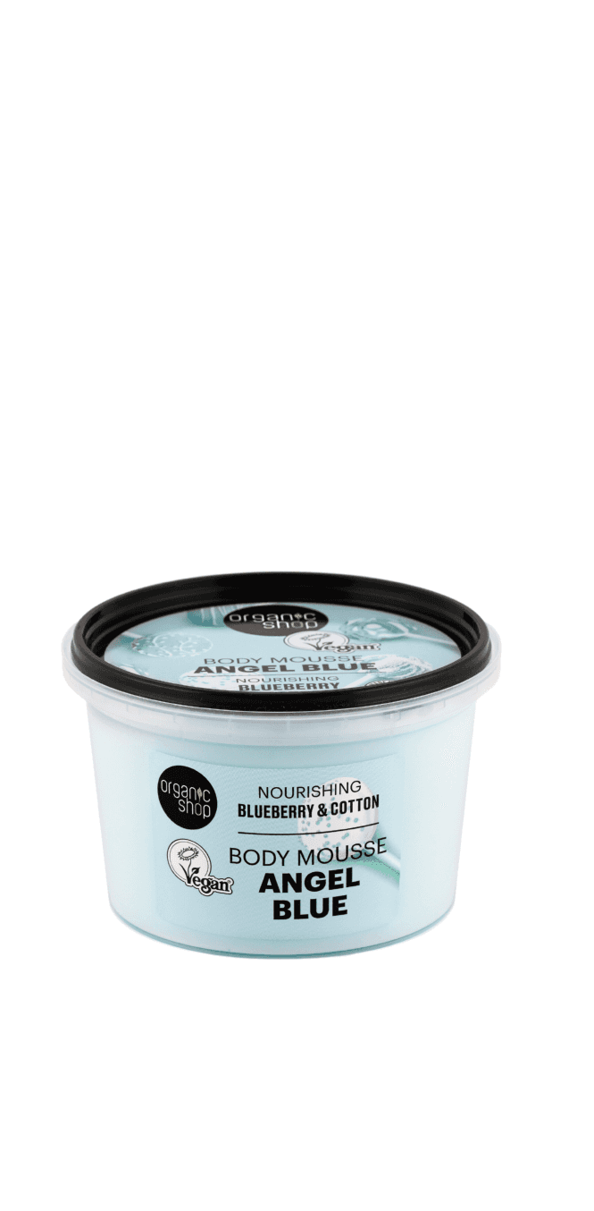 Organic Shop Nourishing Angel Blue Body Mousse Blueberry and Cotton (250ml) - RRP £5.49