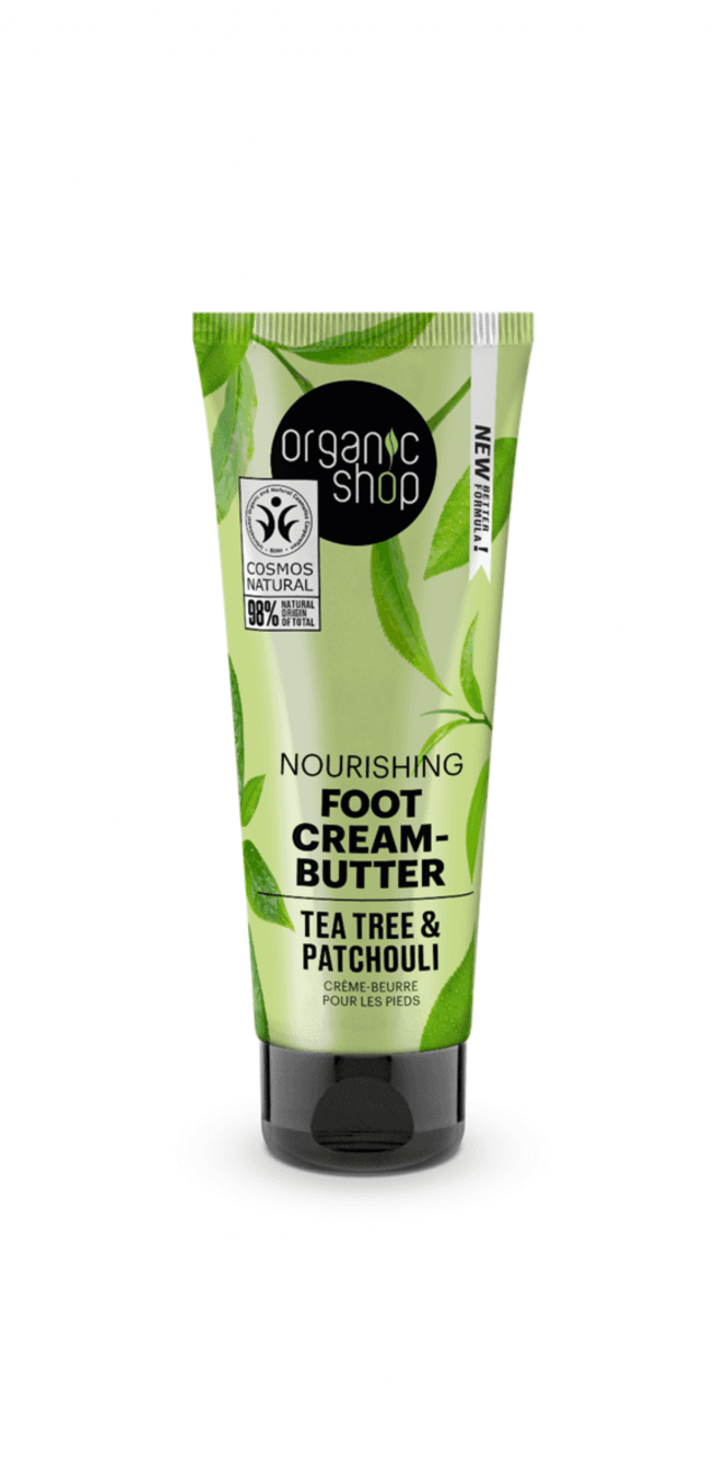 Organic Shop Nourishing Foot Cream-Butter Tea Tree and Patchouli (75ml) - RRP £4.99
