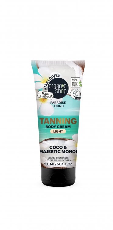 Organic Shop Paradise Found LIGHT Tanning Body Cream with Coco & Majestic Monoi (150ml) - RRP £8.99