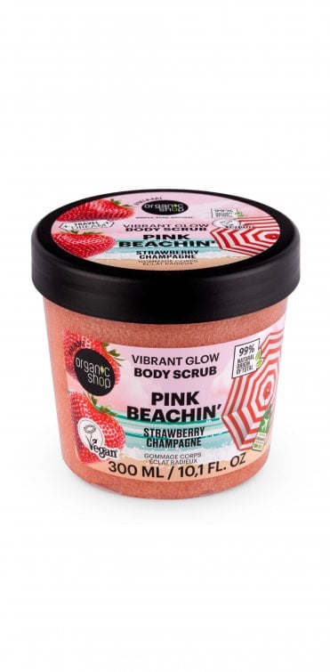 Organic Shop Pink Beachin´ Vibrant Glow Body Scrub. Strawberry Champagne (300ml) - RRP £5.99
