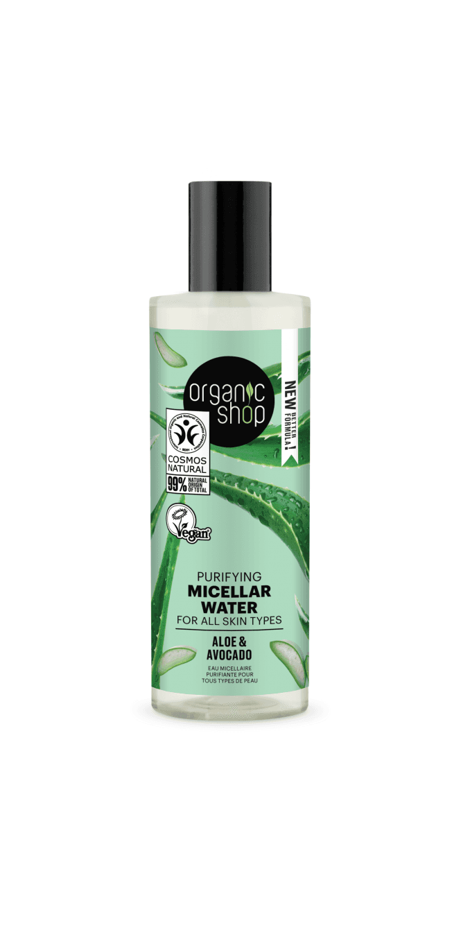Organic Shop Purifying Micellar Water for all skin types Aloe and Avocado (150ml) - RRP £5.49
