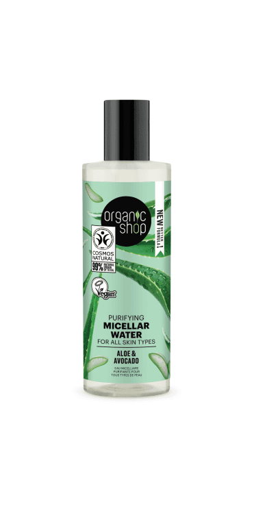 Organic Shop Purifying Micellar Water for all skin types Aloe and Avocado (150ml) - RRP £5.49