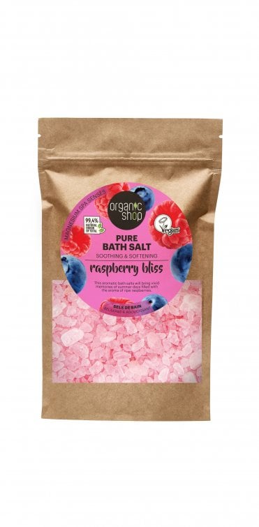 Organic Shop Raspberry Bliss Soothing & Softening Pure Bath Salt (500g) - RRP £5.99