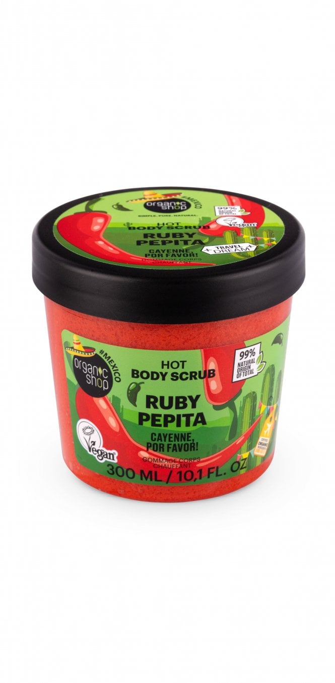 Organic Shop Ruby Pepita Hot Body Scrub. Cayenne, por favor! (300ml) - RRP £5.99