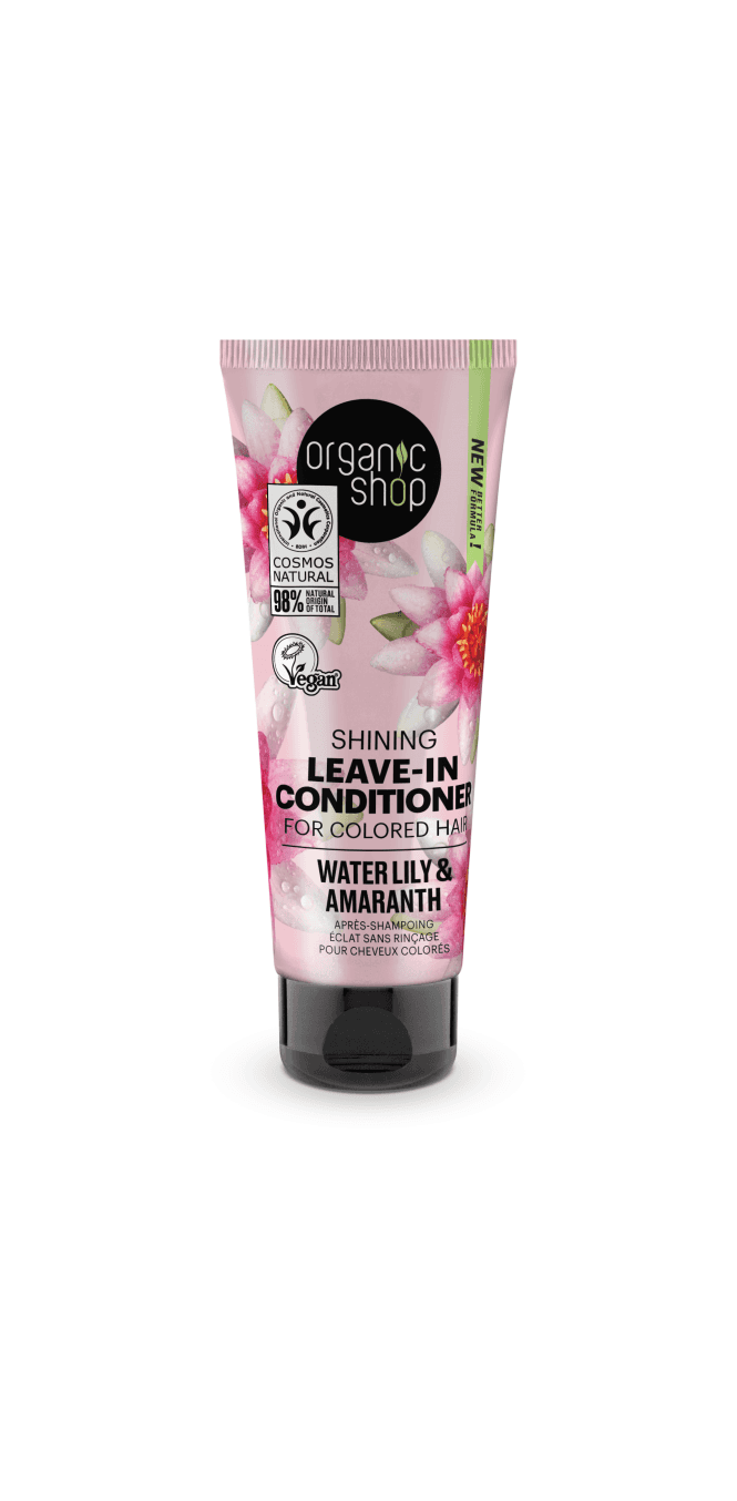 Organic Shop Shining Leave-In Conditioner for Coloured Hair Water Lily and Amaranth (75ml) - RRP £4.99