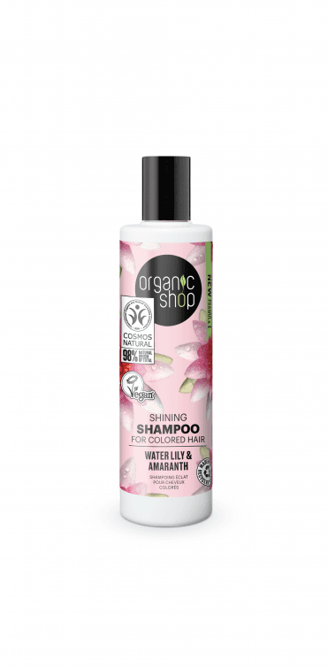 Organic Shop Shining Shampoo for Coloured Hair Water Lily and Amaranth (280ml) - RRP £4.99