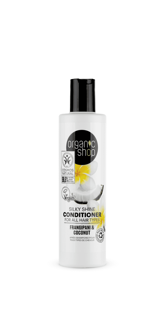Organic Shop Silky Shine Conditioner For All Hair Types Frangipani & Coconut (280ml) - RRP £4.99