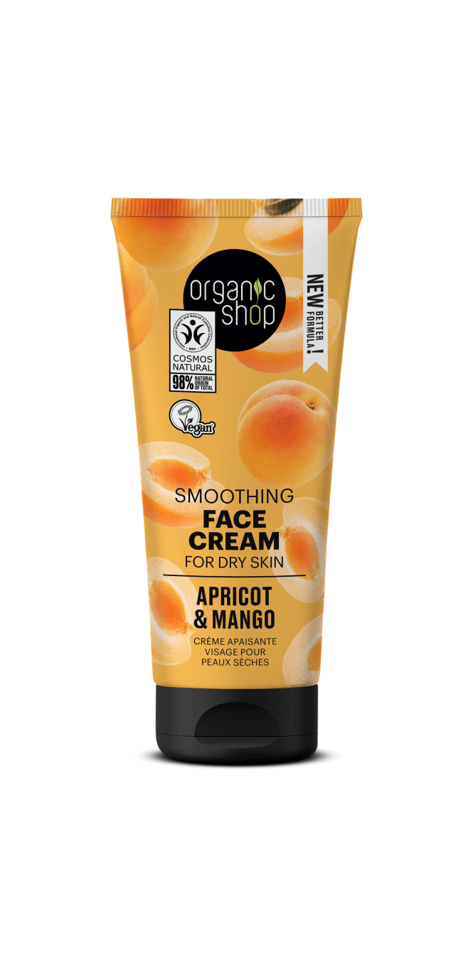 Organic Shop Smoothing Face Cream for dry skin Apricot and Mango (50ml) - RRP £5.49