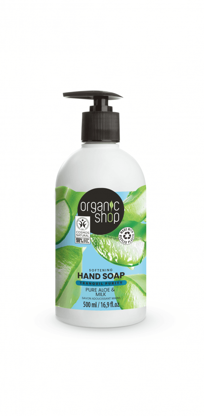 Organic Shop Softening Hand Soap Aloe and Milk (500ml) - RRP £4.99