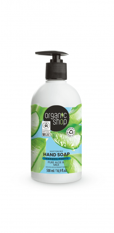 Organic Shop Softening Hand Soap Aloe and Milk (500ml) - RRP £4.99