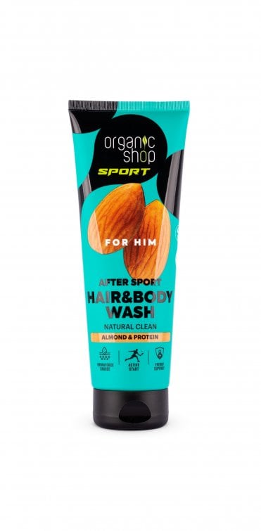 Organic Shop SPORT After Sport Hair & Body Wash FOR HIM (200ml) - RRP £4.49