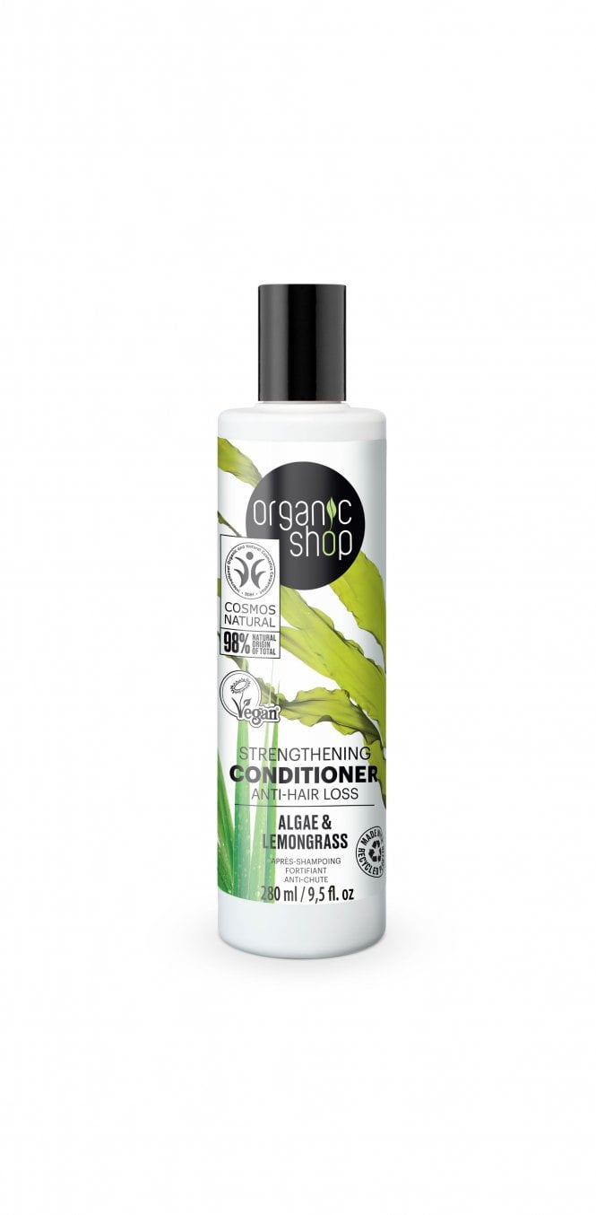 Organic Shop Strengthening Conditioner Anti-Hair Loss Algae and Lemongrass (280ml) - RRP £4.99