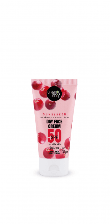 Organic Shop Sunscreen Day Face Cream 50 SPF Oily skin (50ml) - RRP £8