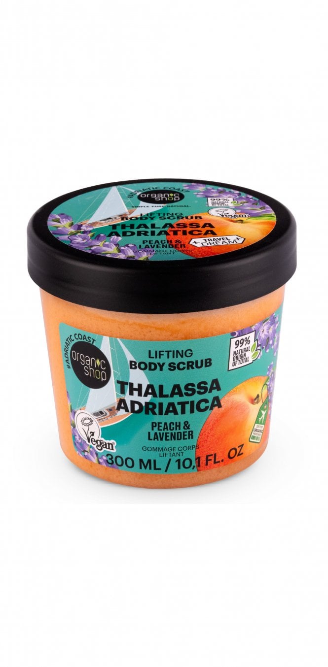 Organic Shop Thalassa Adriatica Lifting Body Scrub. Peach & Lavender (300ml) - RRP £5.99