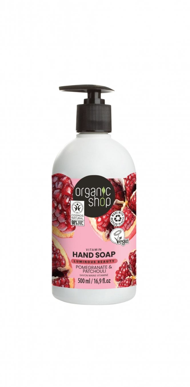 Organic Shop Vitamin Hand Soap Pomegranate and Patchouli (500ml) - RRP £4.99