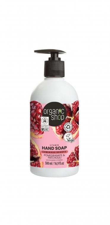 Organic Shop Vitamin Hand Soap Pomegranate and Patchouli (500ml) - RRP £4.99