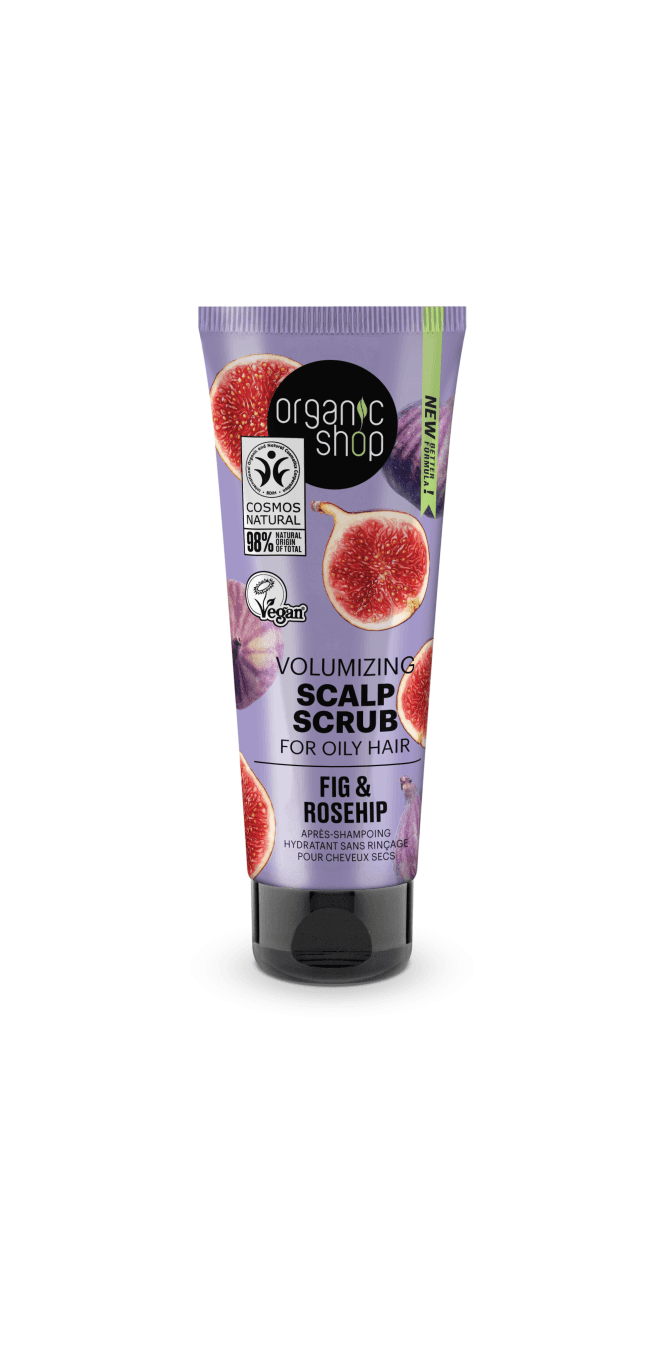 Organic Shop Volumizing Scalp Scrub for Oily Hair Fig and Rosehip (75ml) - RRP £4.99