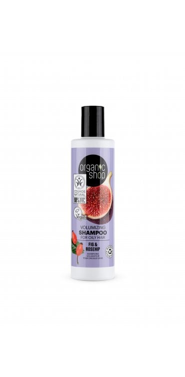 Organic Shop Volumizing Shampoo for Oily Hair Fig and Rosehip (280ml) - RRP £4.99