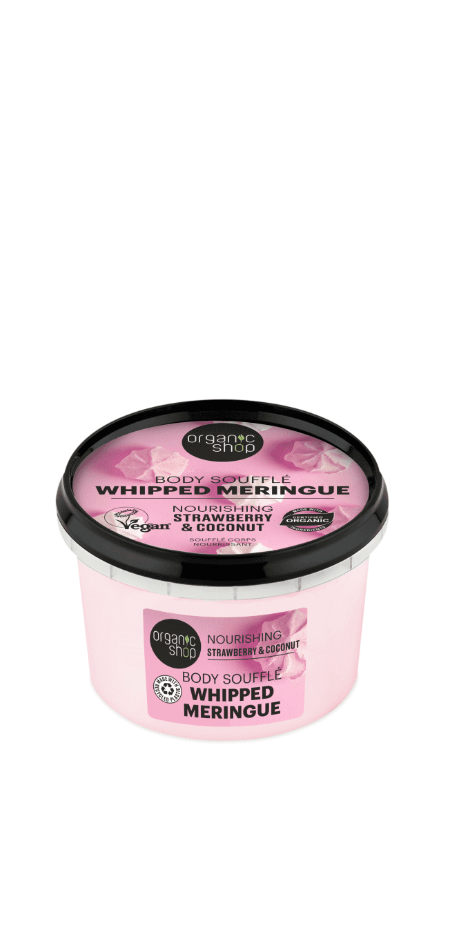Organic Shop Whipped Meringue Body Souffle Nourishing Strawberry and Coconut (250ml) - RRP £5.49