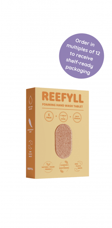 REEFYLL Foaming Hand Wash Refill Tablets x5 - Juicy Orange Scent - RRP £6.99