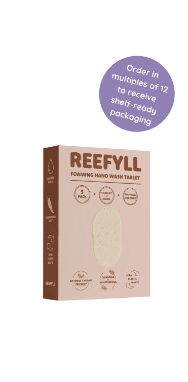 REEFYLL Foaming Hand Wash Refill Tablets x5 - Tropical Coconut Scent - RRP £6.99